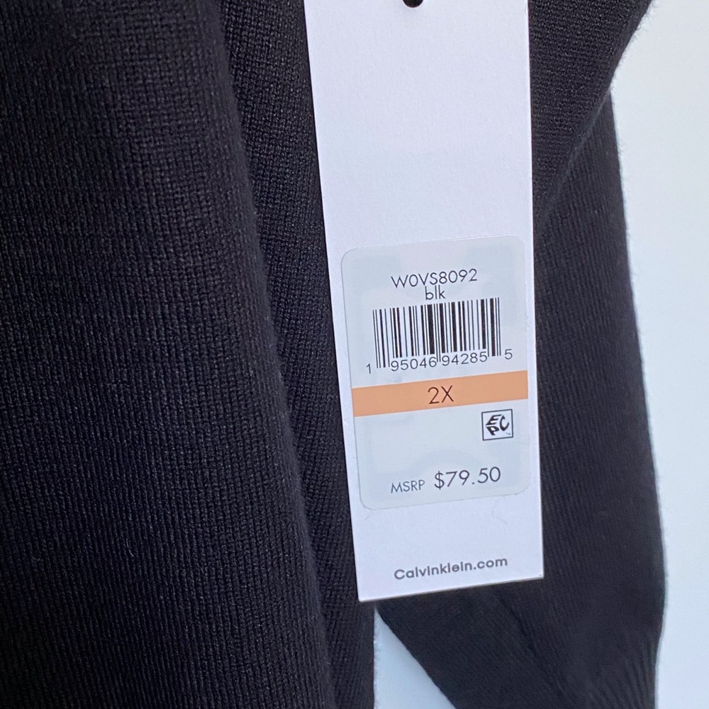 Calvin Klein black turtleneck size 2x NWT - Picture 4 of 5